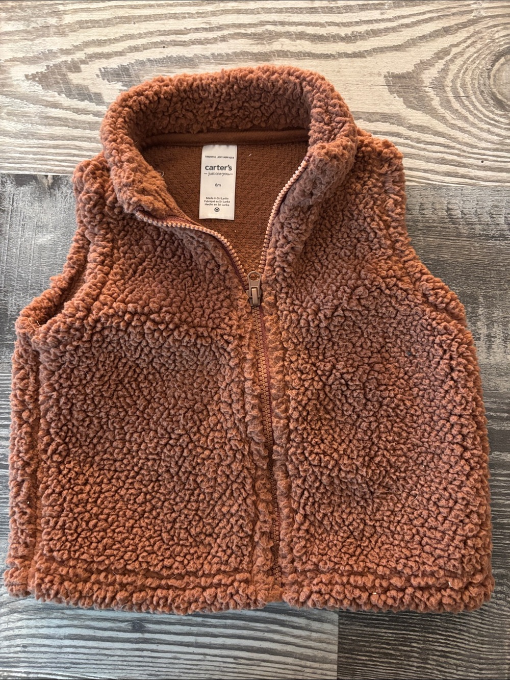 Carter's Toddler Rust Brown Sherpa Vest